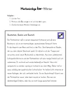 Vorschau - Arbeitsblätter - Unterscheidung Wörter mit Qu / qu oder kw bei zusammengesetzten Wörtern - Seite 1