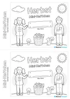 Vorschau - Arbeitsblätter - Mini-Heftchen: Herbst - Vorschule (20 Arbeitsblätter) - Seite 1