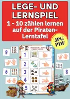 Vorschau - Aufgabenkarten - Zahlenlernen mit Piraten: Spieltafel für Kita, Vorschule & Klasse 1 – Zählen bis 10 - Deckblatt