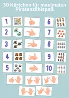 Vorschau - Aufgabenkarten - Zahlenlernen mit Piraten: Spieltafel für Kita, Vorschule & Klasse 1 – Zählen bis 10 - Seite 3