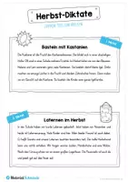 Vorschau - Arbeitsblätter - 10 einfache Diktate zum Herbst - Seite 1