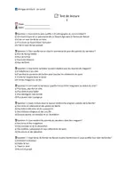 Aperçu - Tests - 📘 Évaluations de lecture sur « Un secret » de Philippe Grimbert (versions A/B) – pour un contrôle ciblé partie par partie en classe - Page 1