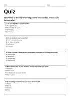 anteprima - Quiz - Quiz: descrivere le diverse forme di governo delle poleis (monarchia, aristocrazia, democrazia) - Pagina 1