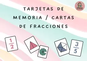 Vista previa - Juegos / Gamificación - Tarjetas de memoria - cartas de fracciones - Portada