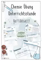 Vorschau - Stundenentwürfe - Haftfähigkeit | Chemie Übung 9 | fertige Unterrichtsstunde | sofort einsetzbar - Deckblatt
