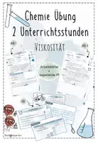 Vorschau - Stundenentwürfe - Viskosität | Chemie Übung 9 | fertige Unterrichtsstunde | sofort einsetzbar - Deckblatt