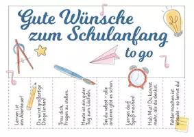 Vorschau - Anderer Materialtyp - Gute Wünsche zum Schulanfang to go - Deckblatt