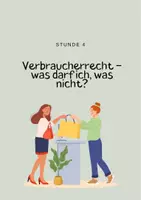 Vorschau - Stundenentwürfe - Verbraucherrecht – was darf ich, was nicht? (Fallkarten-Puzzle) - Deckblatt
