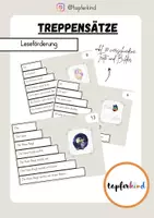 Vorschau - Mal- und Bastelvorlagen - Leseförderung: Treppensätze (1.+2.Klasse) - Deckblatt