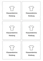 Vorschau - Spiele - Klassendomino Kleidung (Deutsch) - Seite 1
