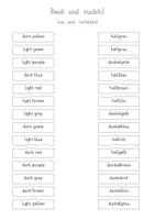 Vorschau - Arbeitsblätter - Arbeitsblatt colours Englisch und Deutsch verbinden - Deckblatt