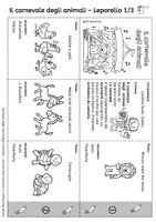 anteprima - Materiale di supporto/inclusione - Il Carnevale degli animali – Leporelli differenziati da stampare - Pagina 2
