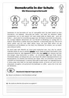 Vorschau - Arbeitsblätter - Klassenleitung: Schuljahresstart - Klassensprecherwahl - Seite 1