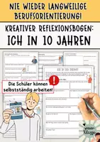 Vorschau - Arbeitsblätter - Berufsorientierung: "Ich in 10 Jahren" - coole Reflexionsbögen - Deckblatt
