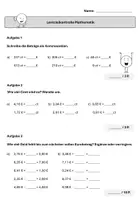 Vorschau - Klassenarbeiten - Mathematik - Lernzielkontrolle 3. Klasse - Seite 1