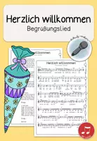 Vorschau - Arbeitsblätter - Herzlich willkommen - Begrüßungslied - Deckblatt