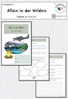 Vorschau - Unterrichtsreihen - Lesetagebuch: Allein in der Wildnis - Deckblatt