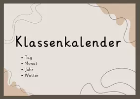 Vorschau - Poster - Klassenkalender - Deckblatt