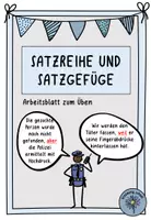 Vorschau - Arbeitsblätter - Satzreihe - Satzgefüge - Haupt- und Nebensätze - Deckblatt
