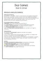 Vorschau - Arbeitsblätter - Dice Games Back to School Sek I Englisch Ice Breaker - Seite 1
