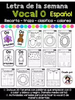Vista previa - Hojas de trabajo - Letra de la Semana. Vocal O - Portada