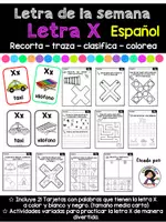 Vista previa - Manualidades / Dibujos para colorear - Letra de la Semana. Letra X - Portada