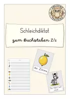 Vorschau - Arbeitsblätter - Schleichdiktat zum Buchstaben Z/z (Kl. 1/2) - Deckblatt