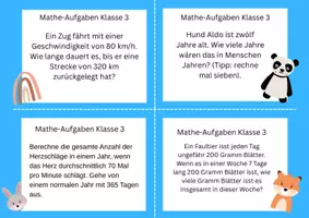 Vorschau - Aufgabenkarten - Mathekarten Klasse 3 - Seite 2