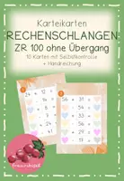 Vorschau - Aufgabenkarten - Rechenschlangen Kartei - ZR 100 ohne Übergang (+/-) - Deckblatt