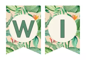Vorschau - Anderer Materialtyp - Klassendeko Wimpelkette Tropical - Seite 2