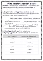 anteprima - Schede informative - Evidenziare aggettivi sostantivati in racconti o favole - SL - Pagina 1