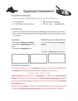 Vorschau - Arbeitsblätter - Experiment zu Katalysatoren und Aktivierungsenergie (inkl. Lösungen) - Seite 1