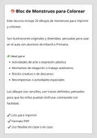 Vista previa - Manualidades / Dibujos para colorear - Bloc de Monstruos para Colorear - página 2