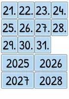 Vorschau - Mal- und Bastelvorlagen - Tafelkalender - Klassenzimmer-Deko in verschiedenen Farben & Silbenschrift - Seite 2