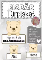 Vorschau - Anderer Materialtyp - Eisbärenklasse Türplakat / Geburtstagskalender - Deckblatt
