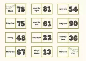 Voorbeeld - Engels: Domino numbers 1-100 - Pagina 3