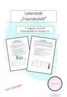 Vorschau - Stationenlernen - Leserätsel: Freundschaft (Logical) - Deckblatt