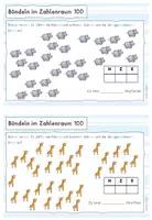 Vorschau - Fördermaterial/Inklusion - Freiarbeitsmaterial zum Bündeln im Zahlenraum 100 mit Lösung - Seite 2