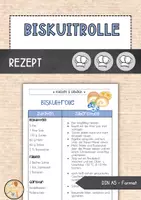 Vorschau - Unterrichtsreihen - Rezept für den Fachunterricht - Biskuitrolle - Hauswirtschaft - Deckblatt