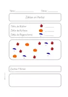 Vorschau - Arbeitsblätter - Herbstliches Zählen und Rechnen Klasse 1 und 2 - Seite 2