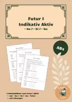 Vorschau - Arbeitsblätter - Latein Futur I Indikativ Aktiv Arbeitsblätter - Deckblatt