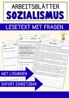 Vorschau - Arbeitsblätter - Sozialismus Arbeitsblätter mit Fragen + Lösungen AB - Deckblatt