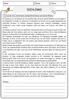 Vorschau - Arbeitsblätter - Sozialismus Arbeitsblätter mit Fragen + Lösungen AB - Seite 1