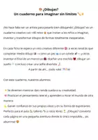 Vista previa - Hojas de trabajo - ¿Dibujas? - Un cuaderno para imaginar sin límites - página 1