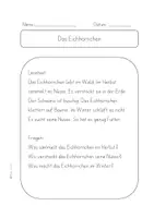 Vorschau - Arbeitsblätter - Herbstliches Lesen - Das Eichhörnchen - Klasse 2 und 3 - Seite 2