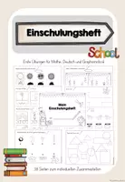 Vorschau - Arbeitsblätter - Einschulungsheft für den Schulstart - Deckblatt