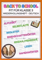 Vorschau - Arbeitsblätter - "Back to school" Deutschheft 2. Klasse - Deckblatt