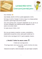 anteprima - Opere didattiche / Libri di testo - Mini guida gratuita - come usare Learning Latino - Pagina di copertina