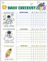 Aperçu - Apprentissages en autonomie - Kid’s Daily School Routine Checklist Chart – Space Theme - Page 2