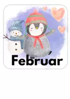 Vorschau - Bildkarten - Geburtstagskalender Monate Pinguin (1.-4. Klasse) - Seite 2
